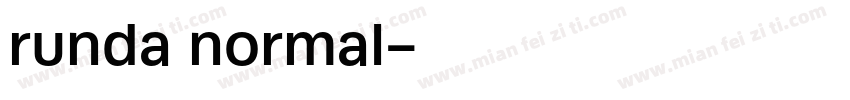 runda normal字体转换